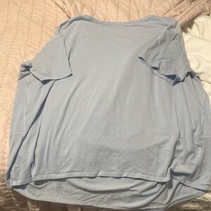 Light blue lulu lemon back in action tee shirt. Size 12